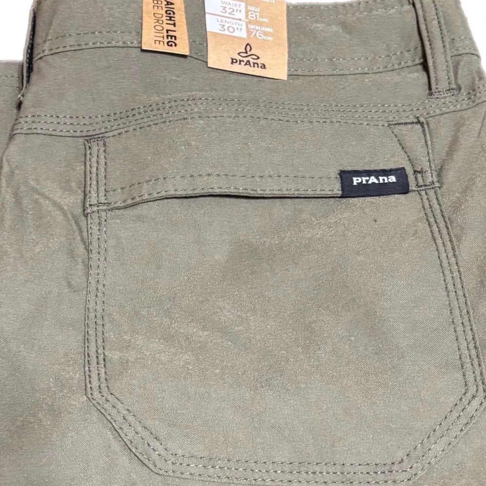prAna Stretch Zion Pant II Mens 32x30 Slate Green New Relaxed Fit Hiking Cargo